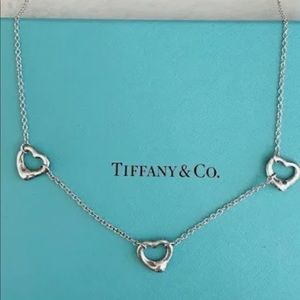 Tiffany & Co. Elsa Peretti Silver Open Heart Necklace